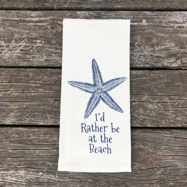 Rather be at the Beach Dish Towel